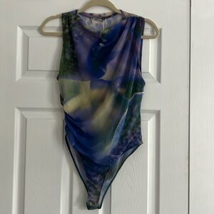 Zara Purple Sheer Bodysuit
